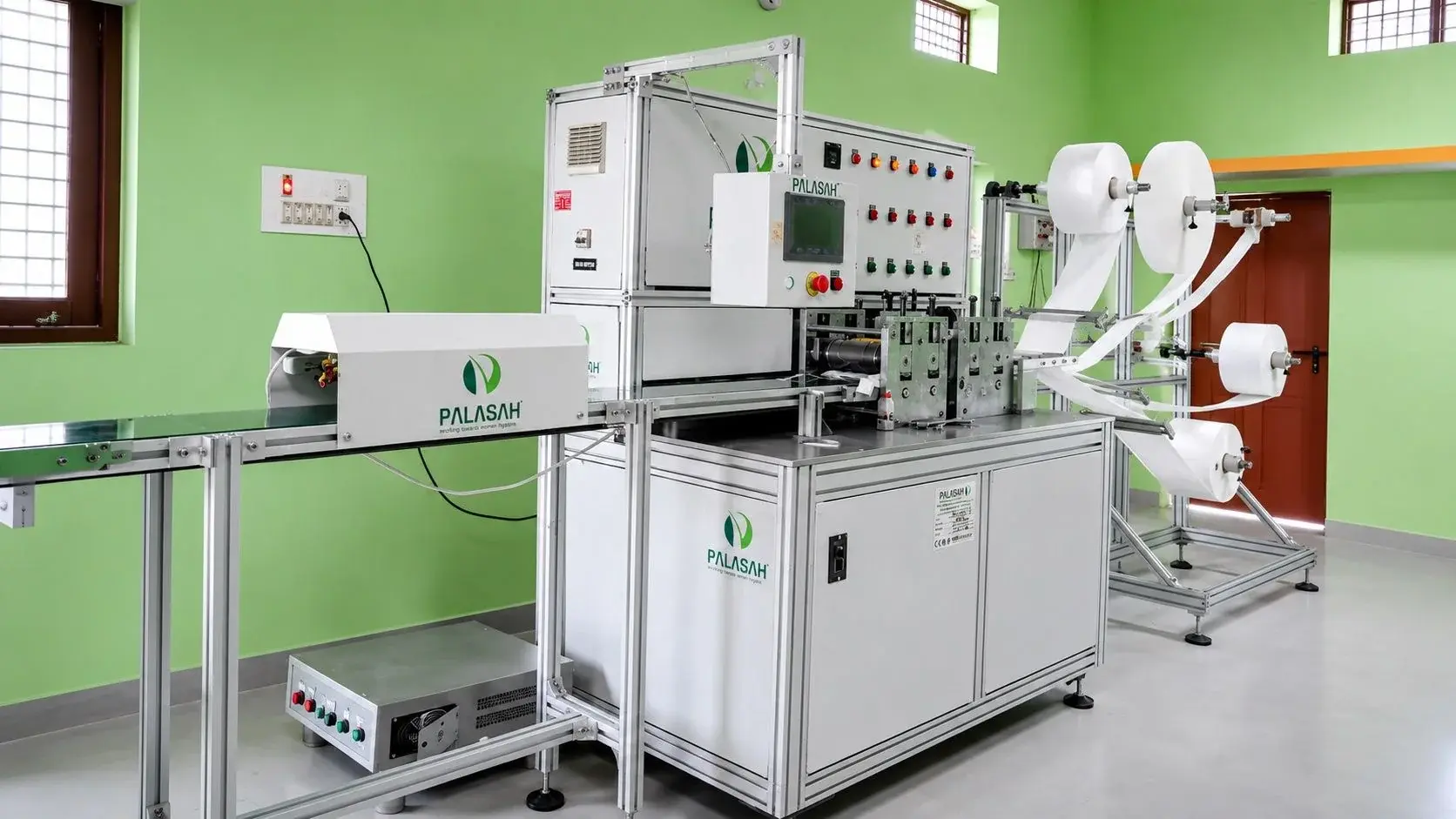 Varsha Sanitary Pads high-speed automated production line unit in Mulugu